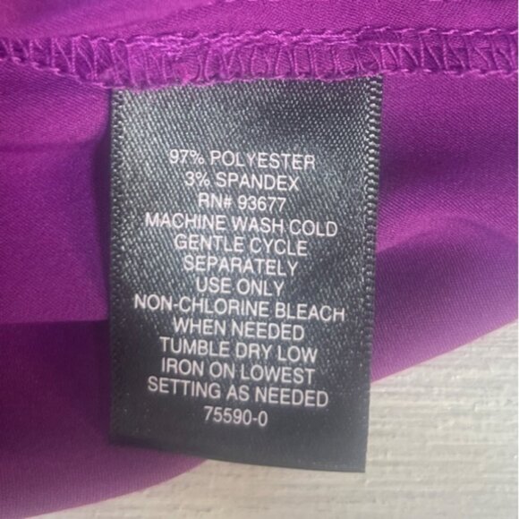 Bold Elements One Shoulder Shirt Womens 2X Purple New Silky - Picture 6 of 8